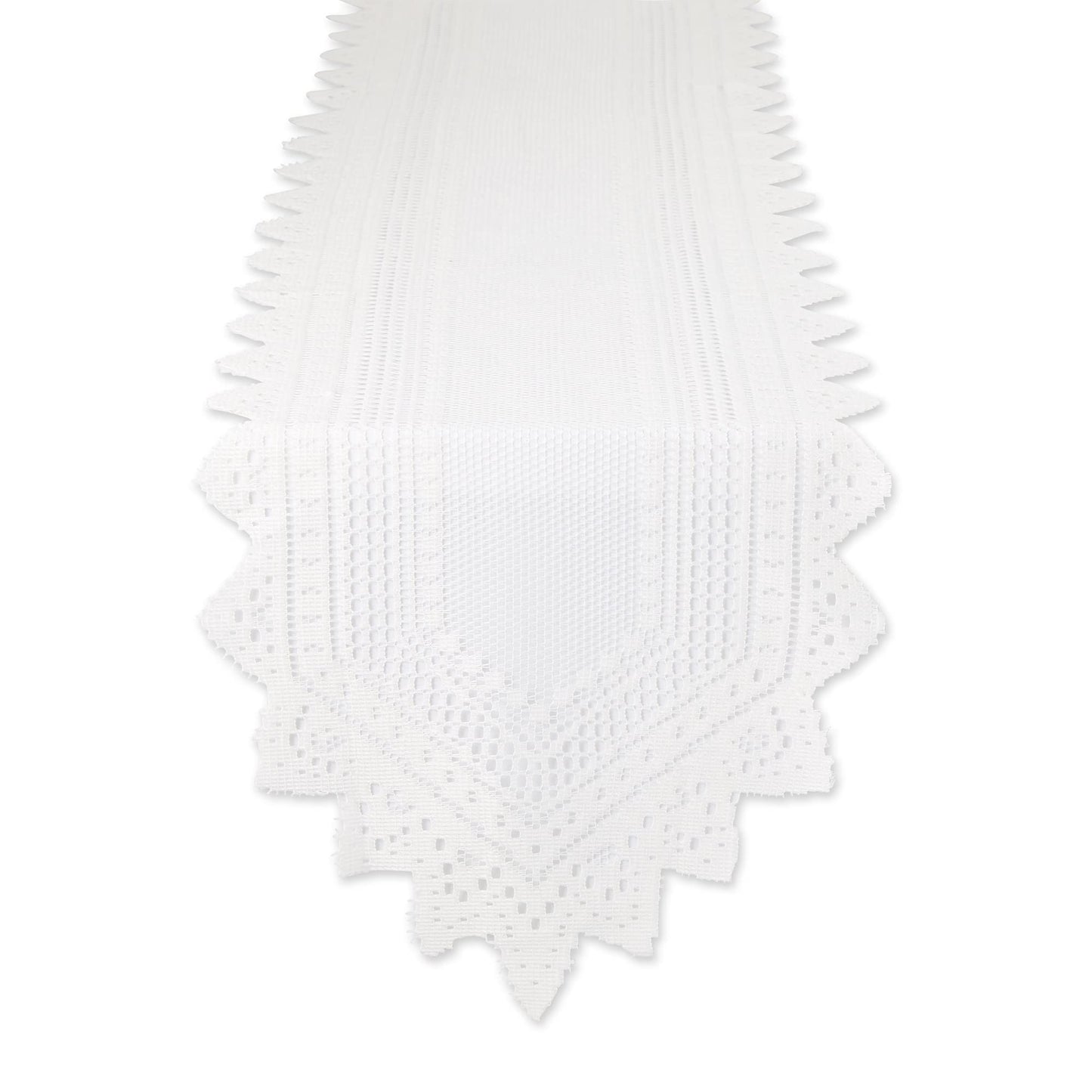 DII Home Essentials 100% Polyester, Machine Washable, Shabby Chic, Vintage Tablecloth or Overlay 63" Round, Floral Lace