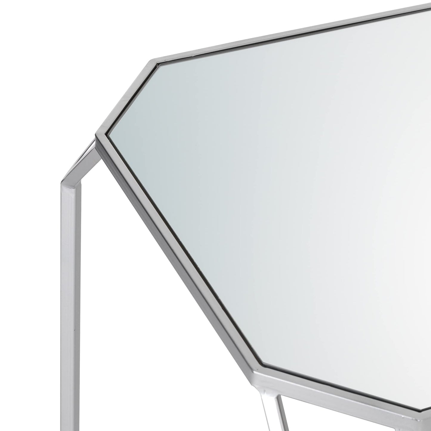 Glitzhome Modern Nesting Tables, Set of 2 Coffee Table with Tempered Glass Top, Side/End Tables for Living Room Bedroom, Accent Tea Tables with Metal Frame - Golden