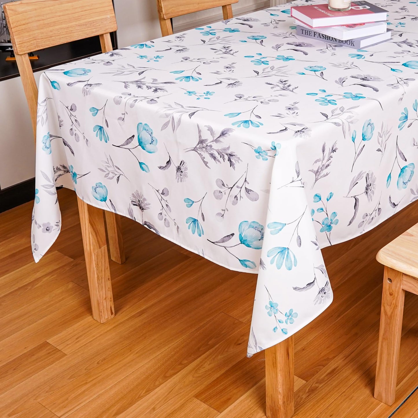 Round Tablecloth 60Inch Green Floral Table Cloth Waterproof Spill-Proof Wrinkle Free Table Cover for Outdoor Party Picnic Dinner Patio Halloween Fall Decor